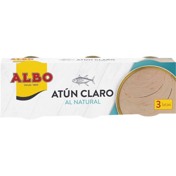 ATUN CLARO AL NATURAL, 3X65G ALBO