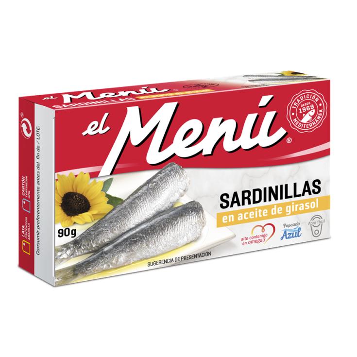 SARDINILLA ACEITE VEGETAL, 65GR EL MENÚ