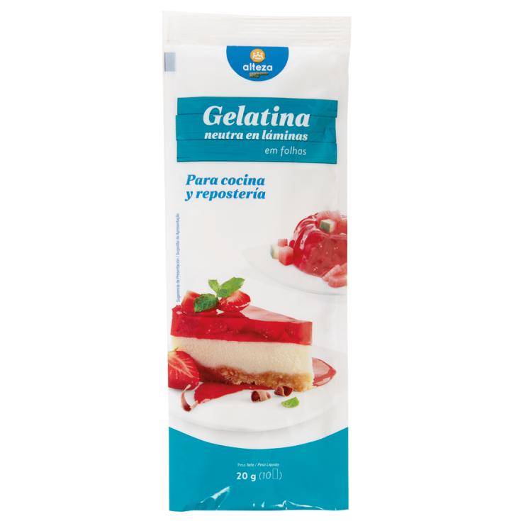 GELATINA NEUTRA EN LAMINAS, 20G ALTEZA