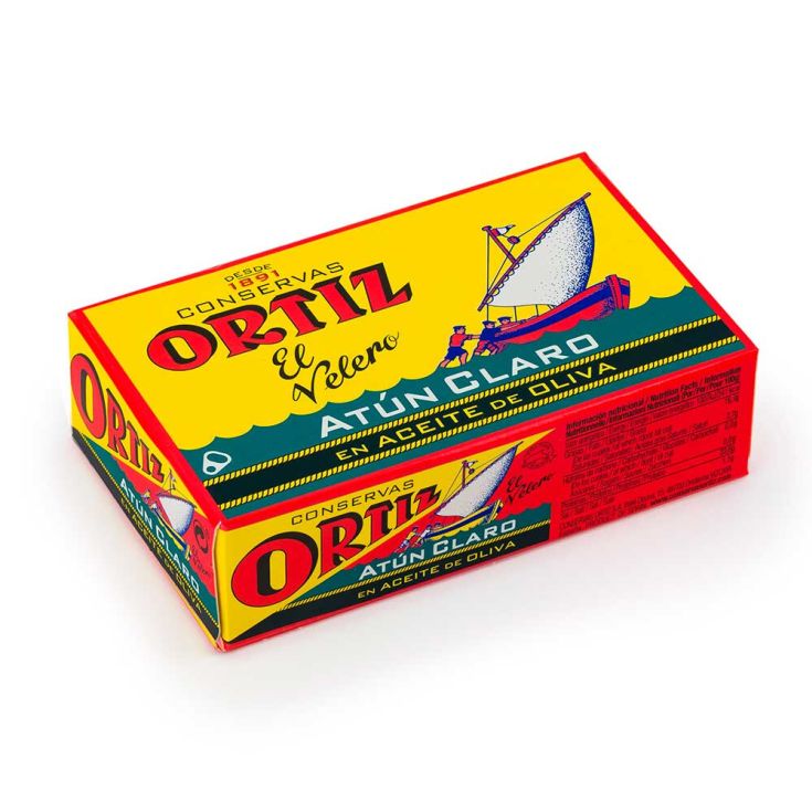 ATUN CLARO EN ACEITE OLIVA, 82G CONSERVAS ORTIZ