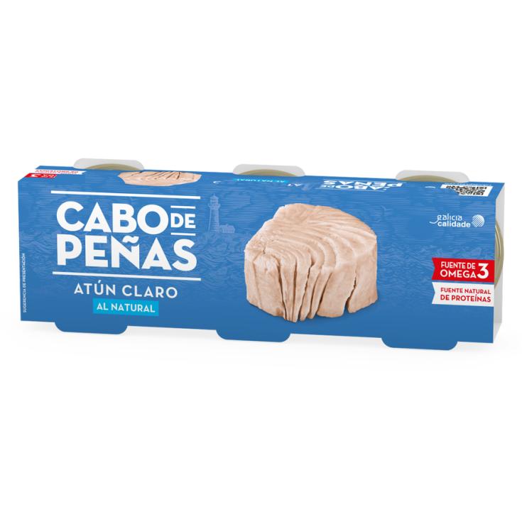 ATUN CLARO AL NATURAL, 3X56GR CABO DE PEÑAS