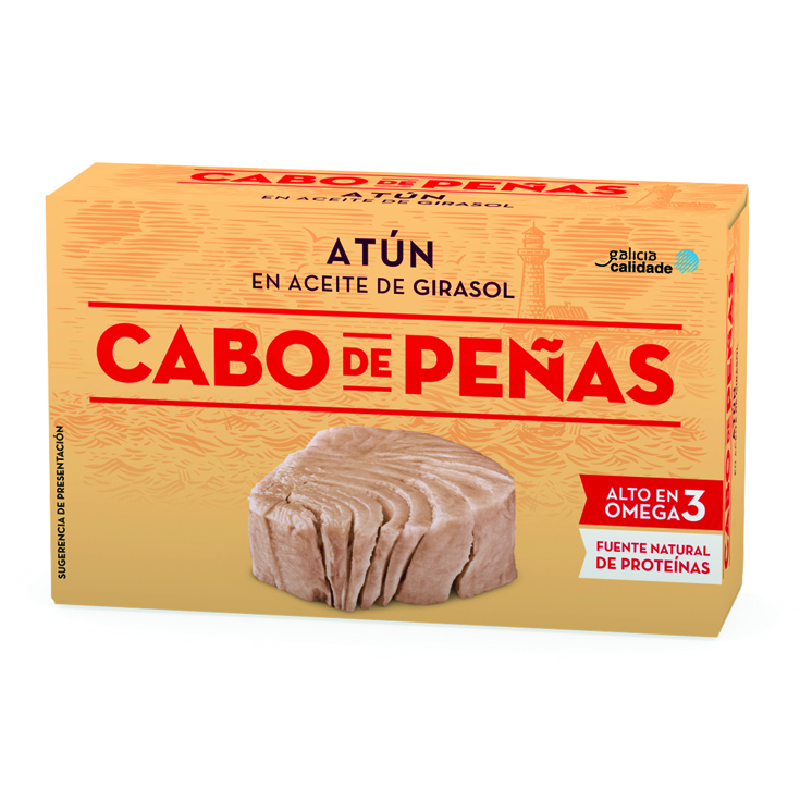 ATUN EN ACEITE DE GIRASOL, 72G CABO DE PEÑAS