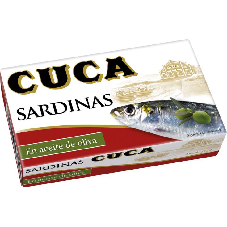 SARDINAS EN ACEITE OLIVA, 85GR CUCA