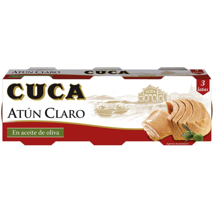 ATUN CLARO EN ACEITE DE OLIVA, 3X67GR CUCA