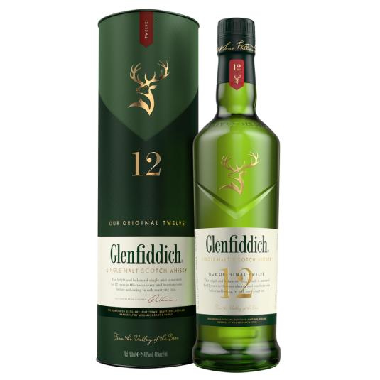 WHISKY 12 AÑOS, 70CL GLENFIDDICH