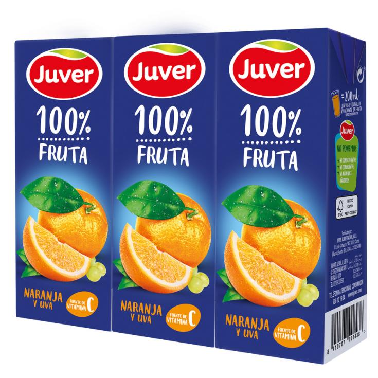 ZUMO DE NARANJA, 3X200ML JUVER