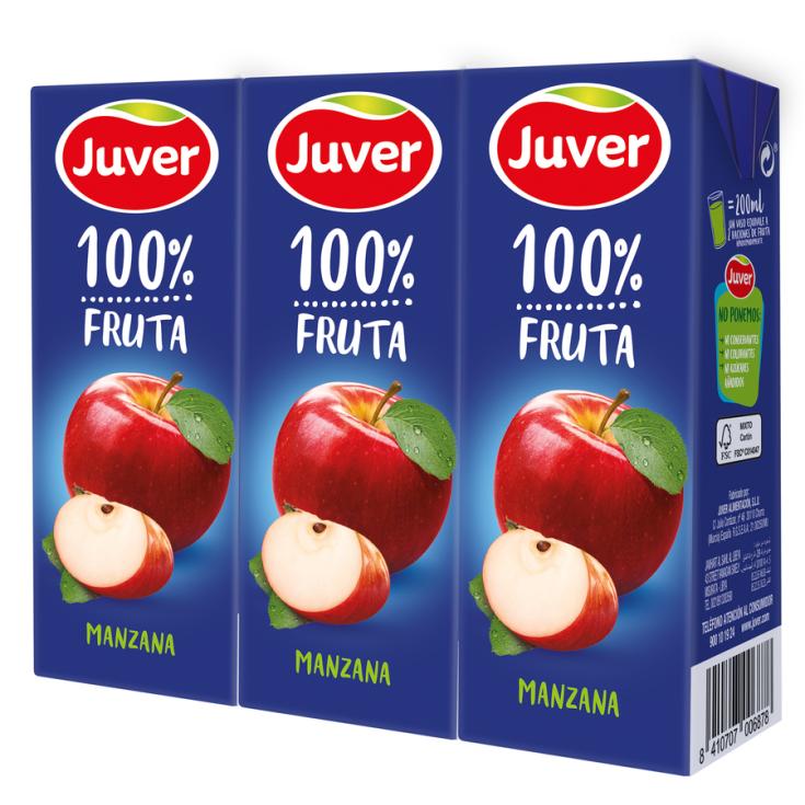 ZUMO DE MANZANA, 3X200ML JUVER