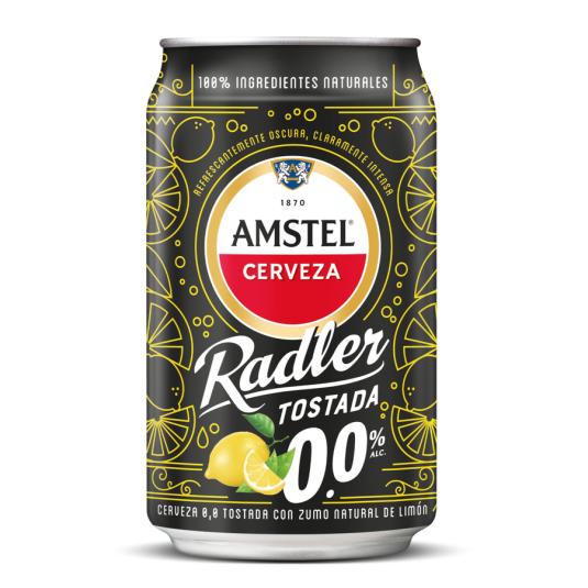CERVEZA RADLER 0,0% TOSTADA, 330ML AMSTEL