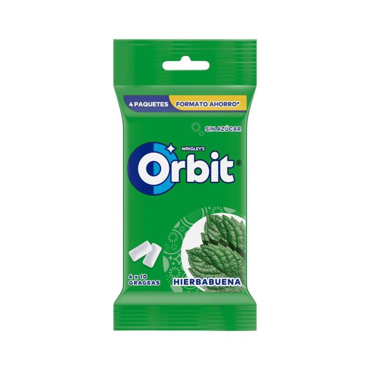 CHICLES HIERBABUENA, 4X56G ORBIT