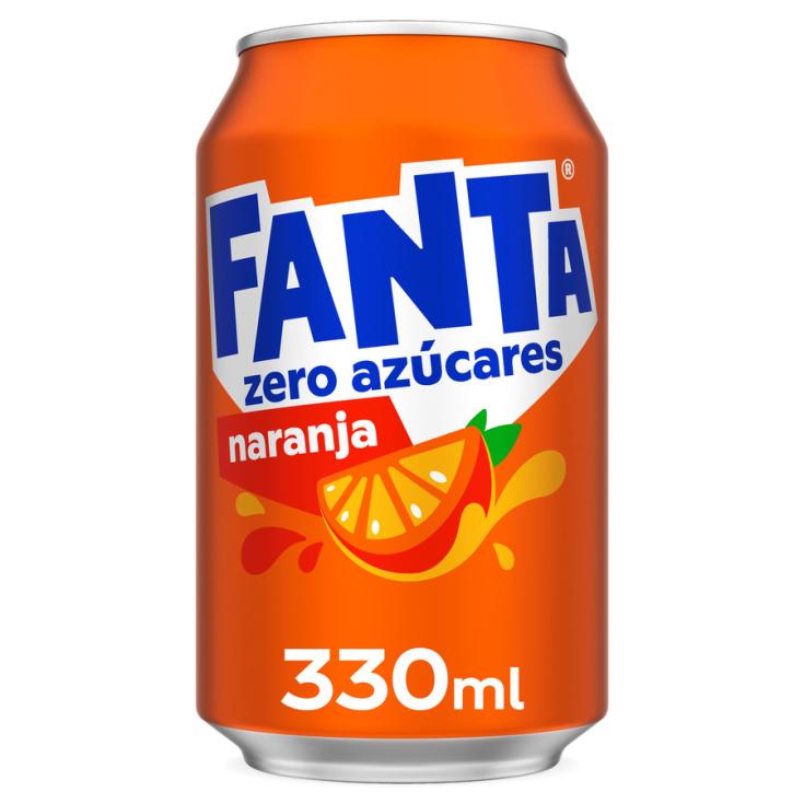 REFRESCO DE NARANJA ZERO, 330ML FANTA