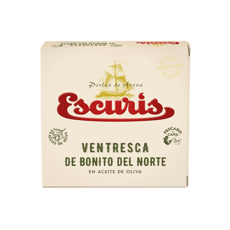 VENTRESCA DE BONITO EN ACEITE DE OLIVA, 81G ESCURIS