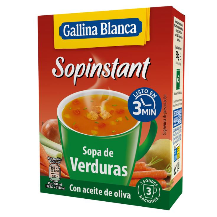 SOPA DE VERDURA SOPINSTANT, 60G GALLINA BLANCA