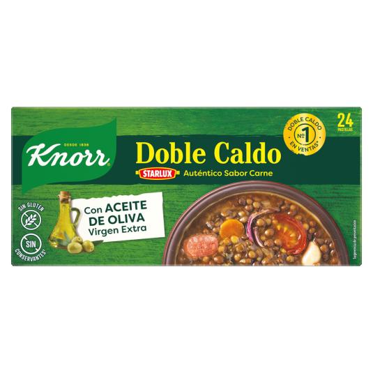 DOBLE CALDO DE CARNE, 24 PASTILLAS KNORR