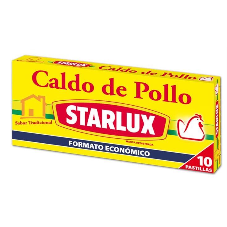 CALDO DE POLLO STARLUX, 10 PASTILLAS KNORR