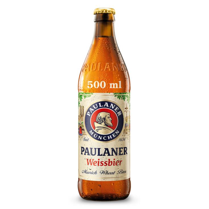 CERVEZA ALEMANA DE TRIGO, 500ML PAULANER