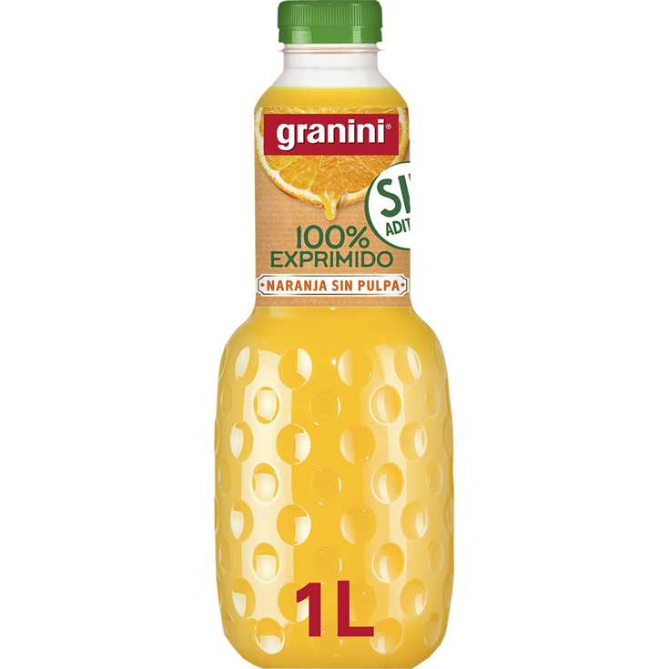 ZUMO DE NARANJA 100% EXPRIMIDO S/PULPA 1L GRANINI