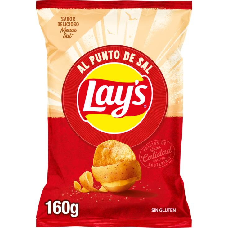 PATATAS FRITAS AL PUNTO DE SAL, 160GR LAYS