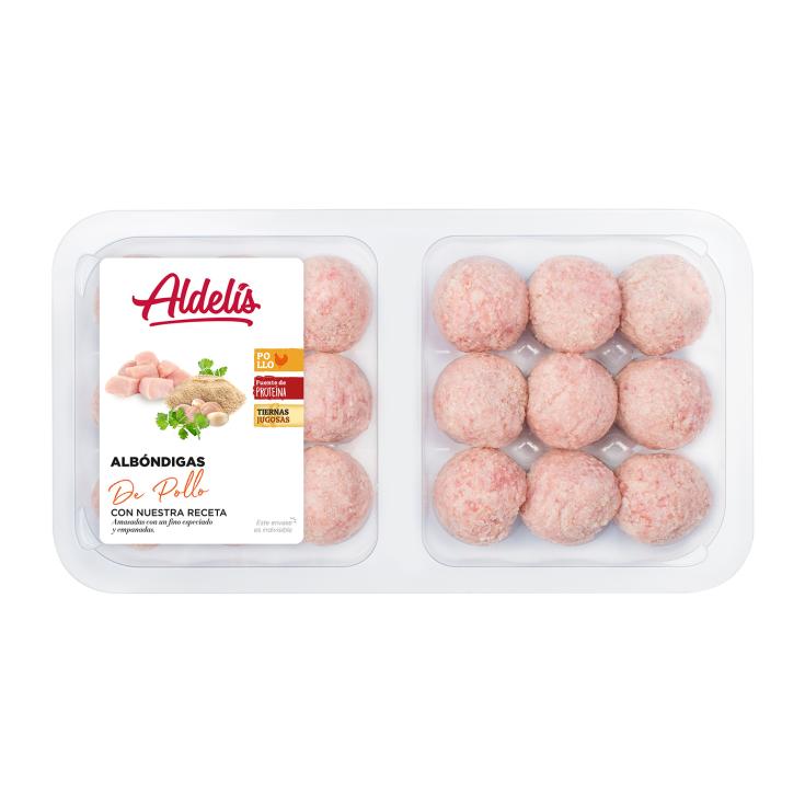 ALBONDIGAS POLLO BANDEJA , 420G ALDELIS