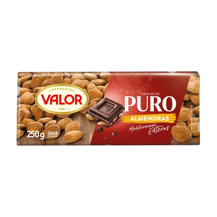 CHOCOLATE PURO ALMENDRA, 250GR VALOR