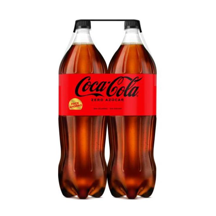 Refresco cola Coca-Cola 2l pack 2 zero zero sin cafeína