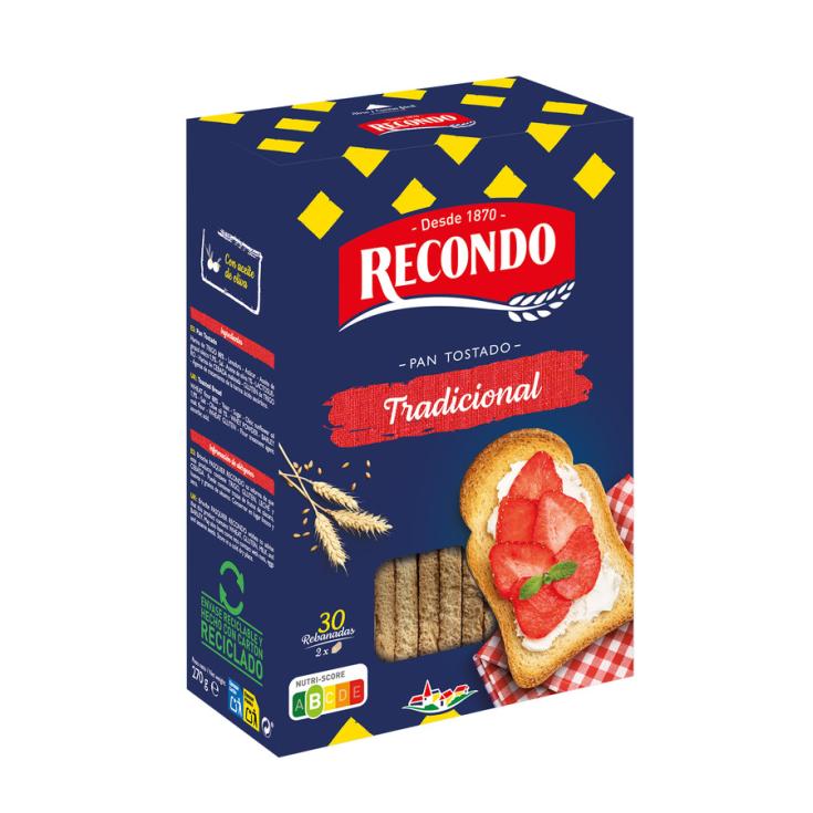 PAN TOSTADO TRADICIONAL, 30REB RECONDO