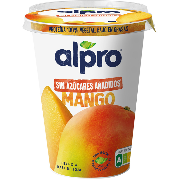 ESPECIALIDAD VEGETAL DE SOJA CON MANGO S/AZÚCAR 400 G ALPRO