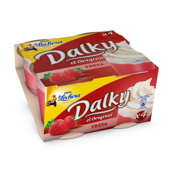 DALKY FRESA CON NATA PACK4X100G LA LECHERA