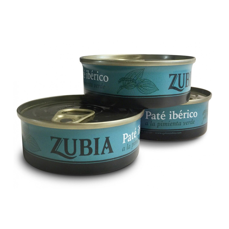 PATE IBERICO PIMIENTA VERDE , 80G ZUBIA