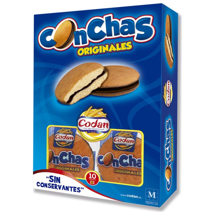 CONCHAS CHOCOLATE, 550GR CODAN