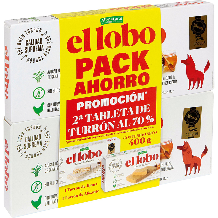 TURRON PACK AHORRO, 400G VICENS