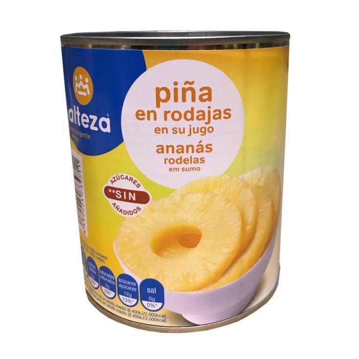 PIÑA RODAJAS EN SU JUGO, 500GR ALTEZA