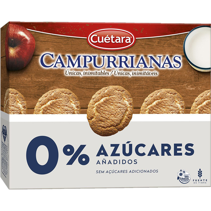 GALLETAS CAMPURRIANAS 0% AZUCARES, 320G CUETARA