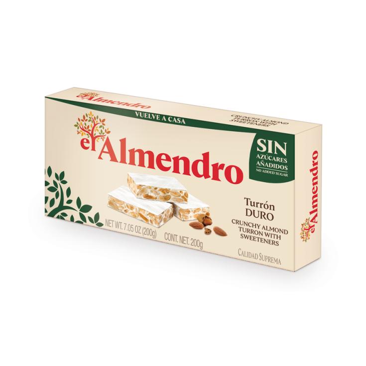 TURRON DURO SIN AZUCAR AÑADIDO, 200G EL ALMENDRO