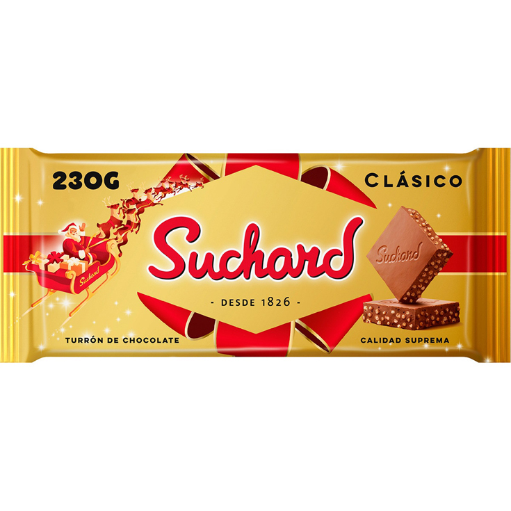 TURRON DE CHOCOLATE CRUJIENTE CLASICO, 230G SUCHARD