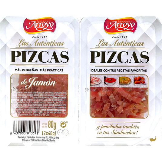 PIZCAS JAMON ARROYO, 2X40 GR