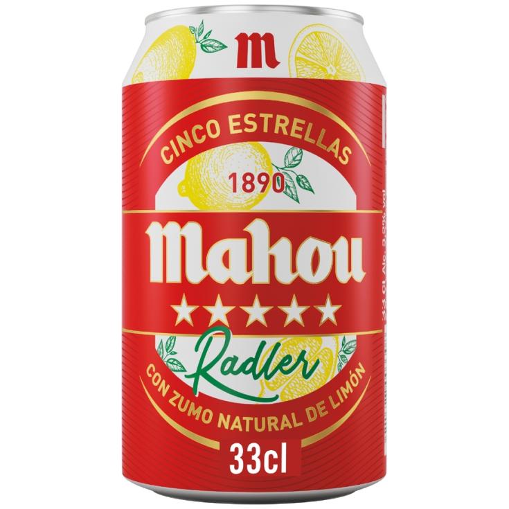 CERVEZA RADLER 5 ESTRELLAS, 330ML MAHOU