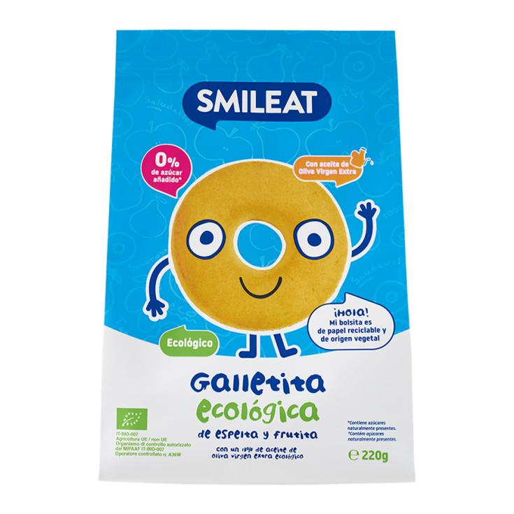 GALLETITAS ESPELTA Y MANZANA ECO, 230GR SMILEAT