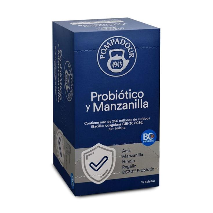 INFUSION CON PROBIOTICOS Y MANZANILLA, 26G POMPADOUR