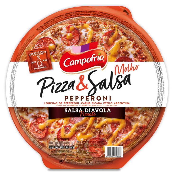 PIZZA&SALSA PEPPERONI PICANTE ,345G CAMPOFRIO