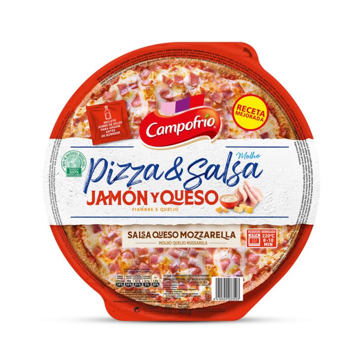 PIZZA DE JAMON Y QUESO, 360GR CAMPOFRIO