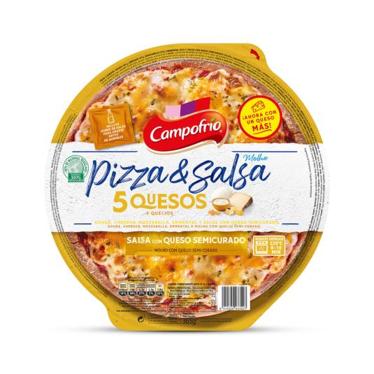 PIZZA SALSA 4 QUESOS, 420GR CAMPOFRIO