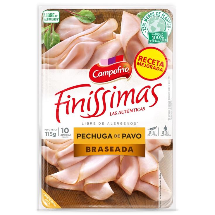 FINISSIMAS PAVO BRASEADO, 115G CAMPOFRIO