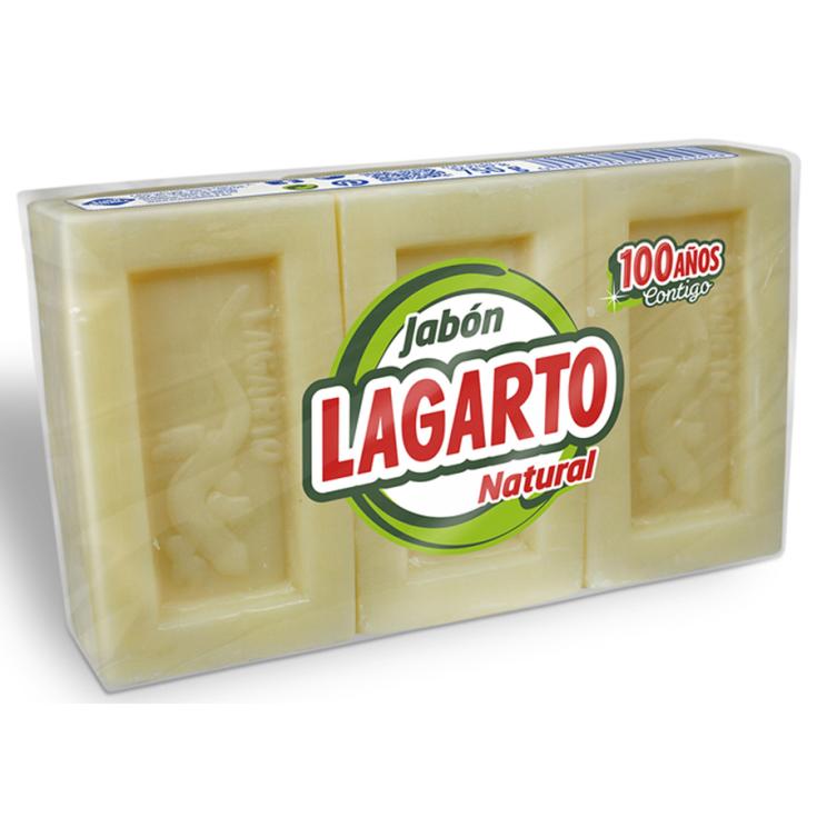 JABON EN PASTILLA NATURAL PACK 3 X 200GR LAGARTO