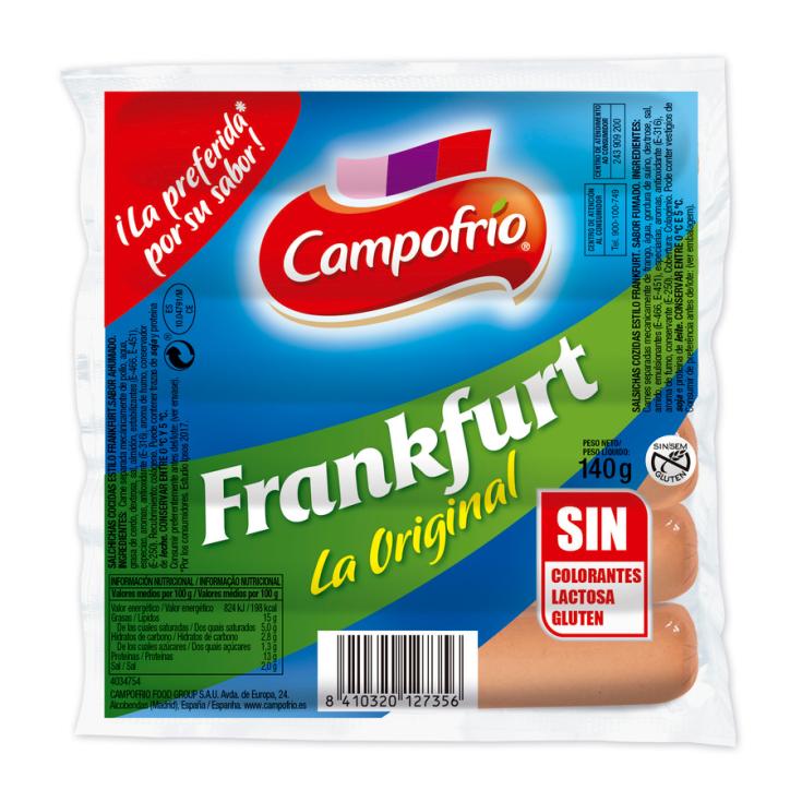 SALCHICHAS FRANKFURT , 140G CAMPOFRIO