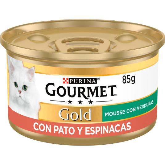 GOLD MOUSSE PATO ESPINACAS, 85 GR PURINA ONE