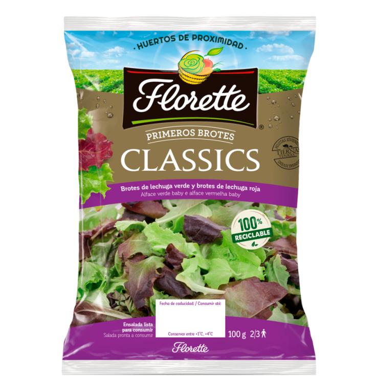 ENSALADA CLASSICS PRIMEROS BROTES, 100G FLORETTE