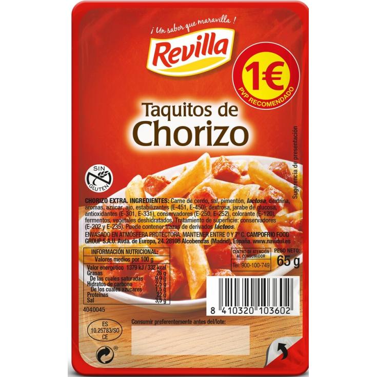 TAQUITOS DE CHORIZO , 65G REVILLA