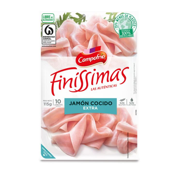 JAMON COCIDO LONCHAS FINISIMAS , 115G CAMPOFRIO