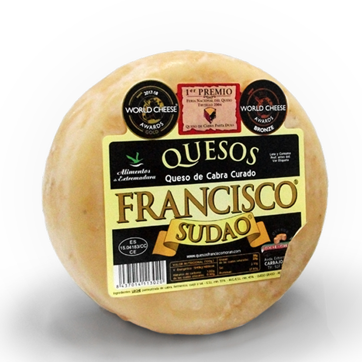 QUESO CABRA CURADO, Aprox 800 gr. FRANCISCO SUDAO