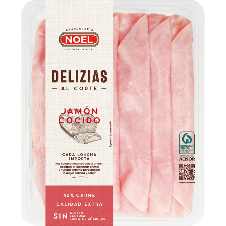 DELIZIAS JAMON COCIDO , 110G NOEL